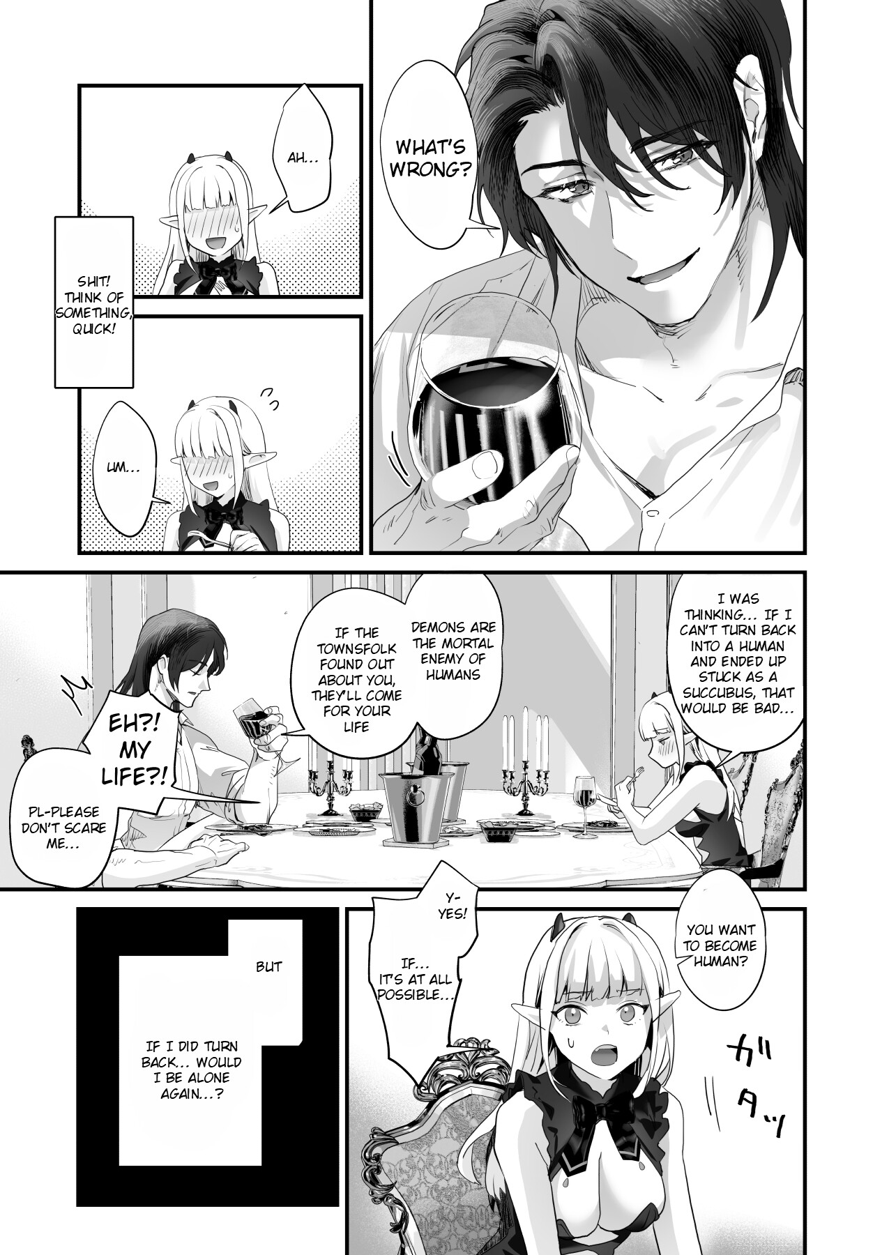 Hentai Manga Comic-A mysterious exorcist falls in love with a reincarnated succubus and risks his life-Read-56